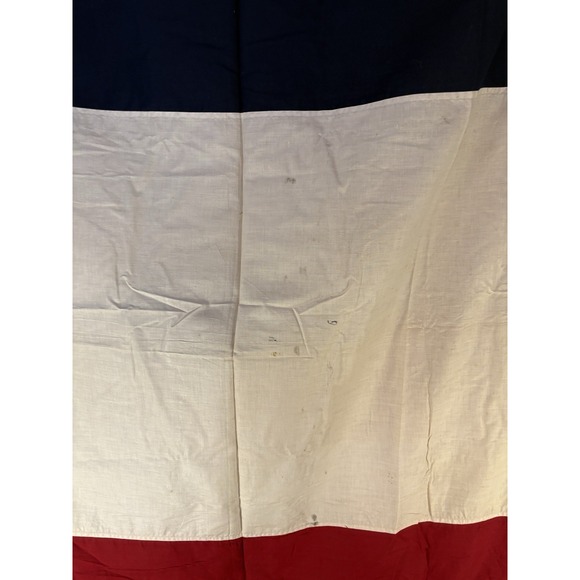 Vintage Large Tricolor Of France Merchant Flag Art Decor Organic Materials - Picture 2 of 5